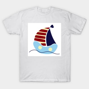 Sailing boat in the sea and sun T-Shirt